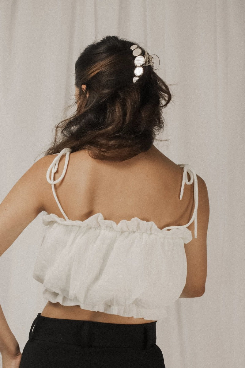 Swan Crop Top Cream